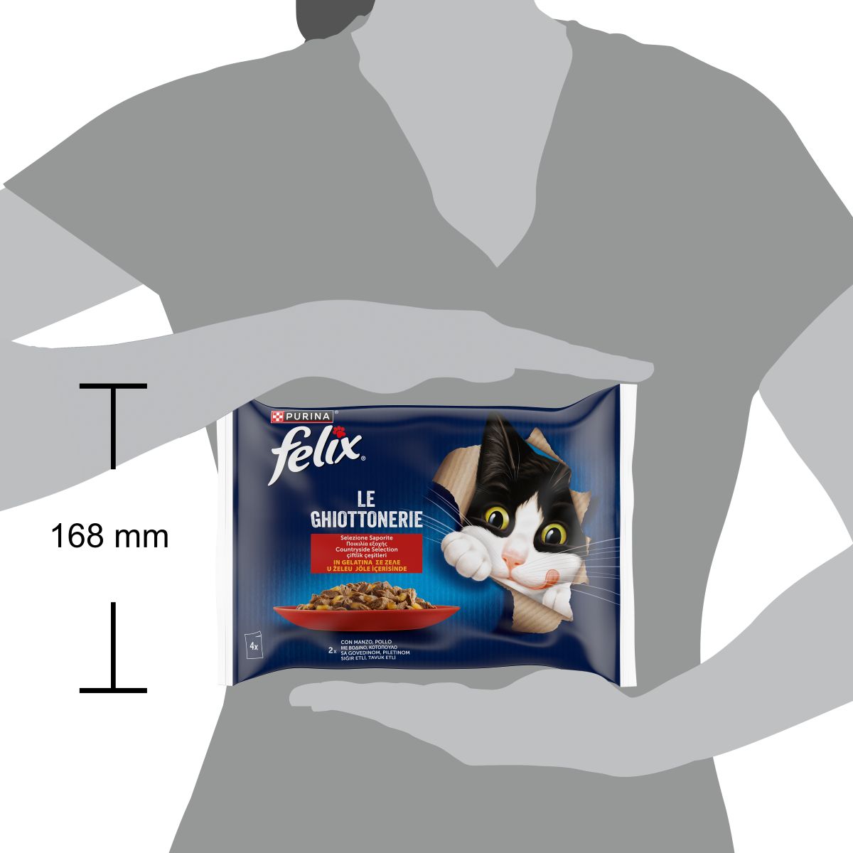 FELIX® Le GHIOTTONERIE Gatto con Manzo e con Pollo