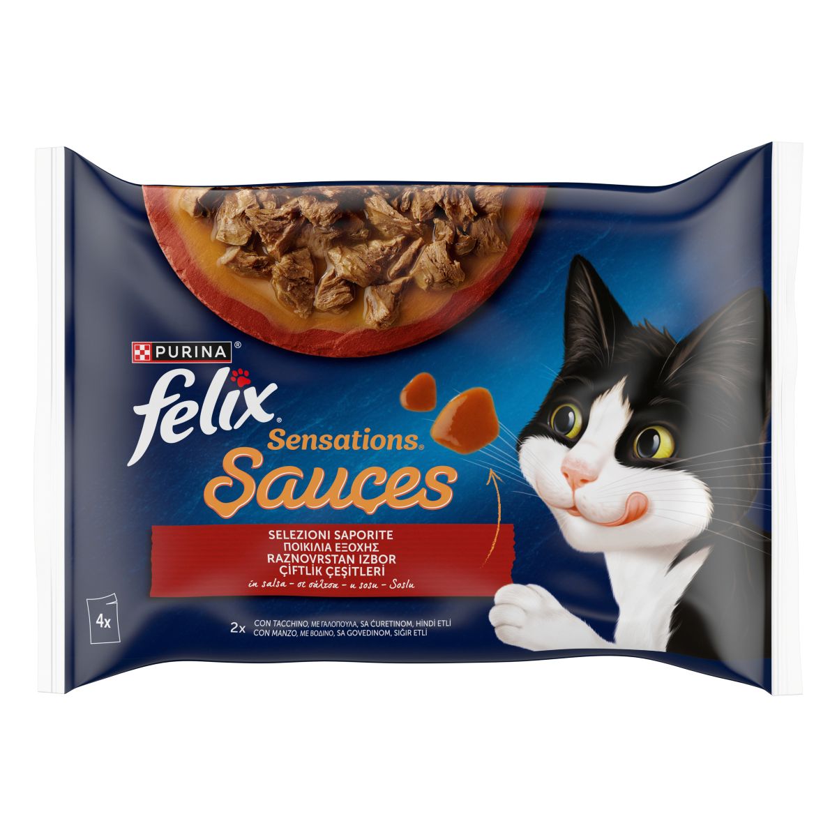 FELIX® Sensations Sauces Selezioni Saporite (Tacchino&bacon/manzo&pomodoro)