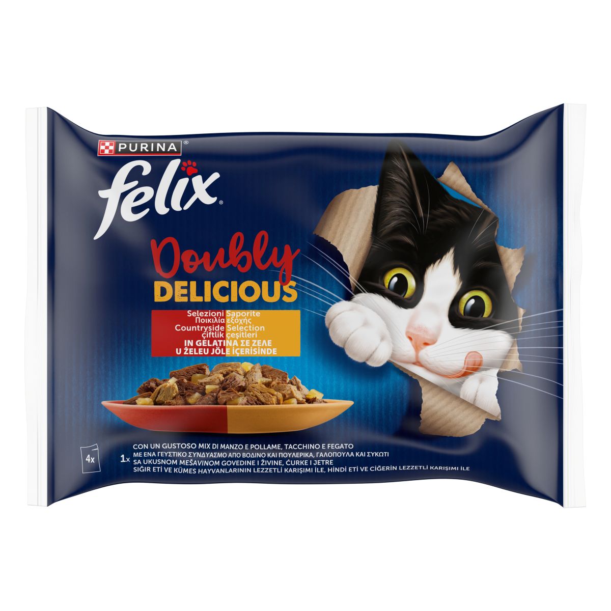 FELIX® Doubly Delicious Selezioni Deliziose - (Manzo&Pollame/Tacchino&Fegato)