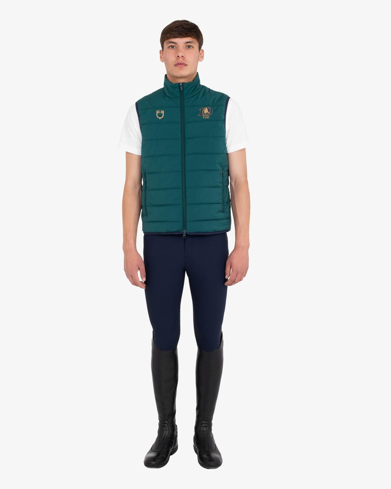Men's slim fit vest Equestro X FISE 100