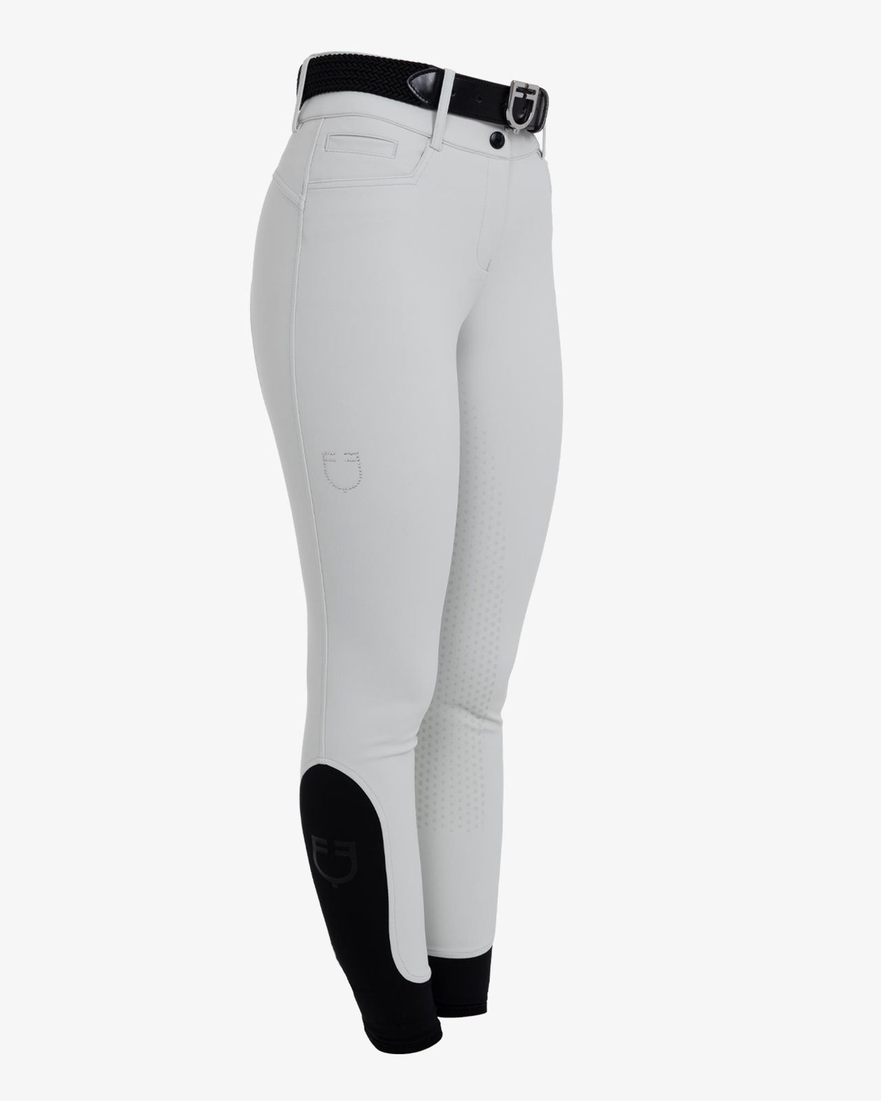 Women's high-waisted full-grip breeches with rhinestone logo