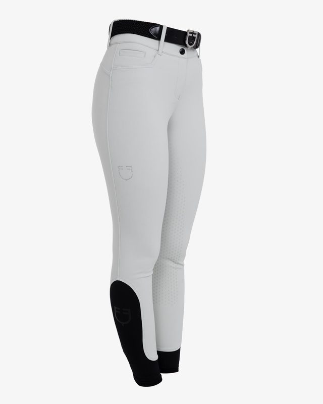 Women's high-waisted full-grip breeches with rhinestone logo
