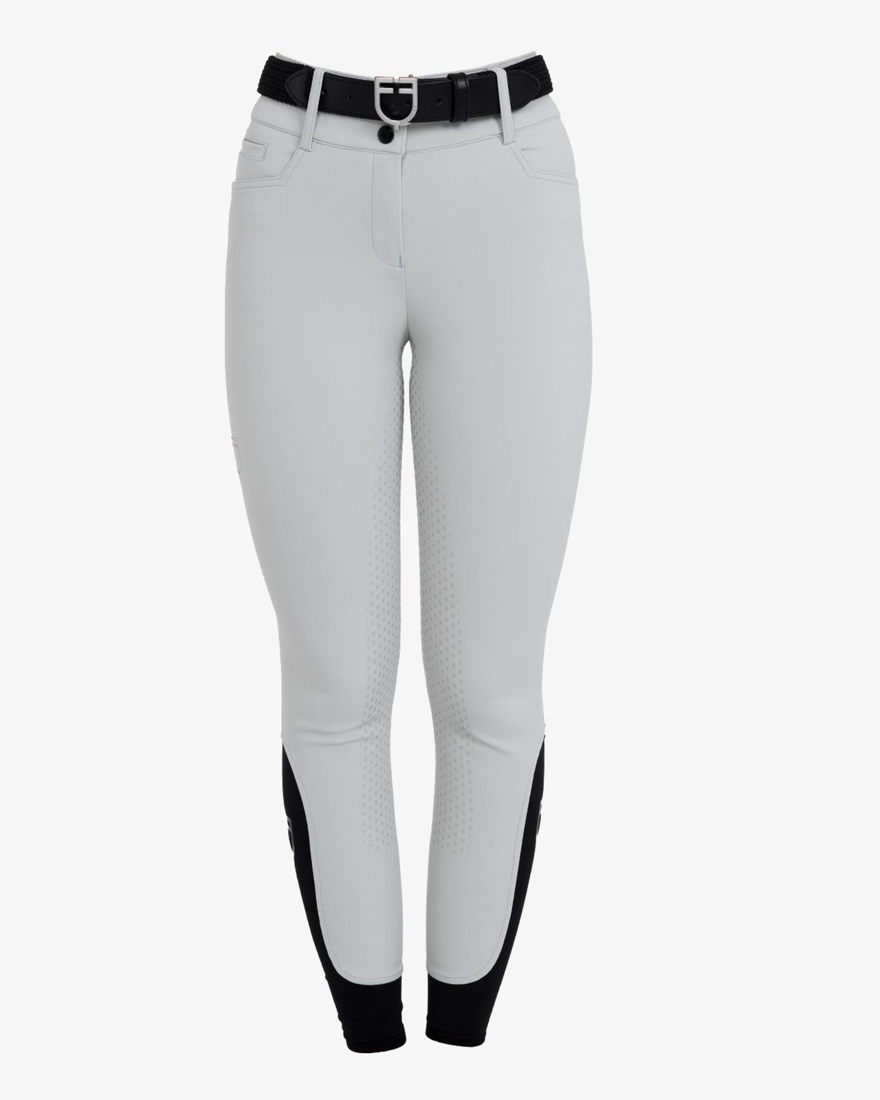 Women's high-waisted full-grip breeches with rhinestone logo