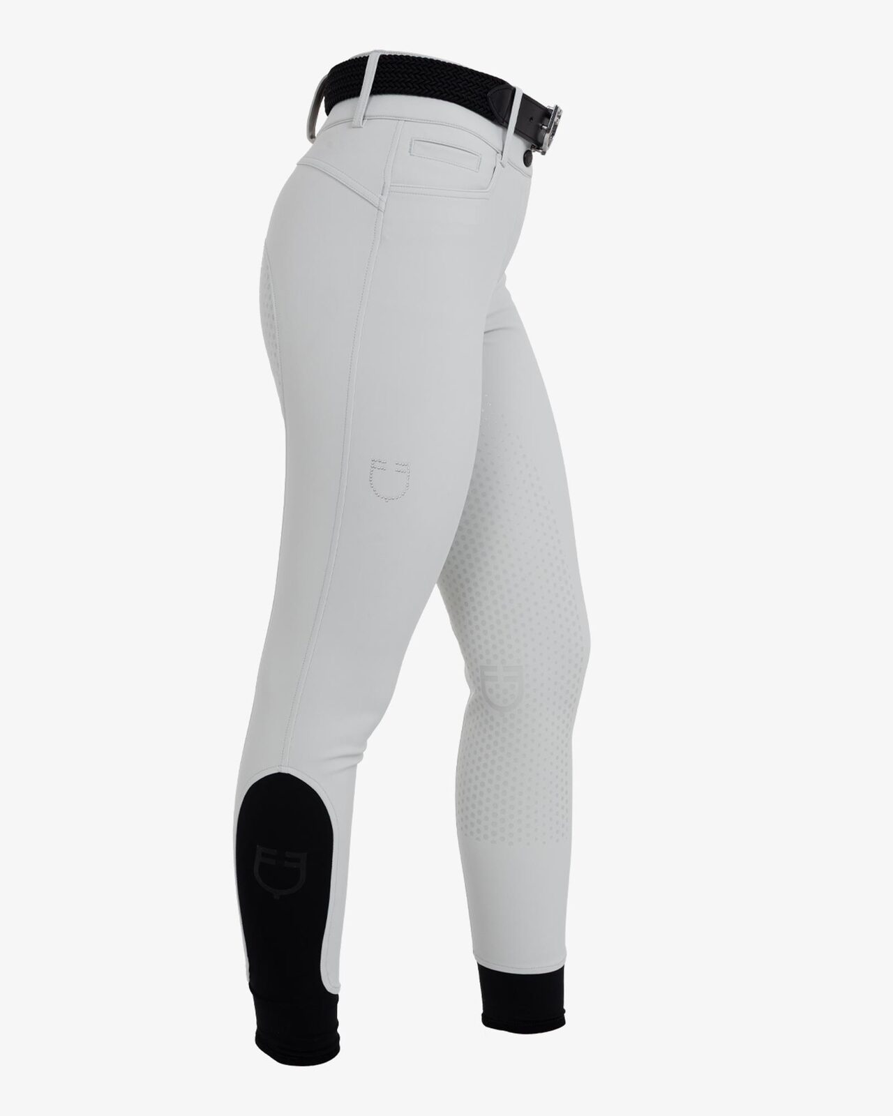 Women's high-waisted full-grip breeches with rhinestone logo