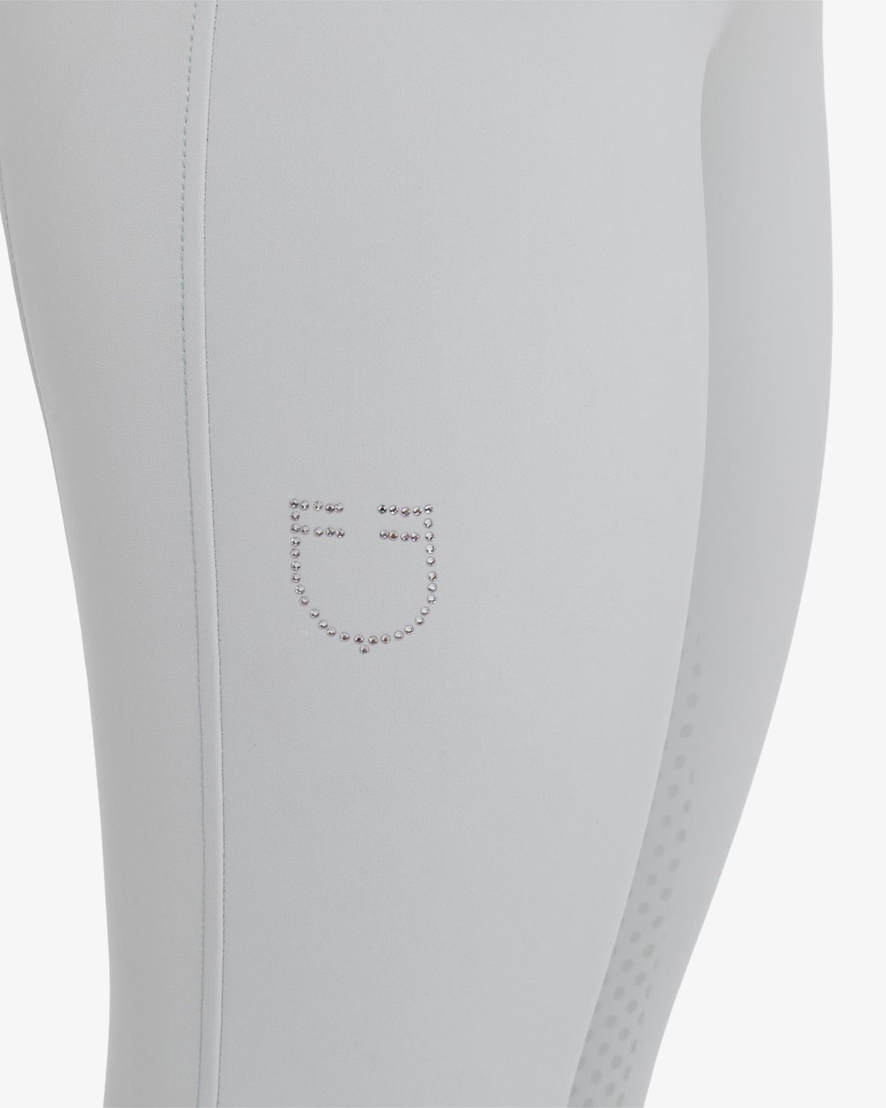 Women's high-waisted full-grip breeches with rhinestone logo