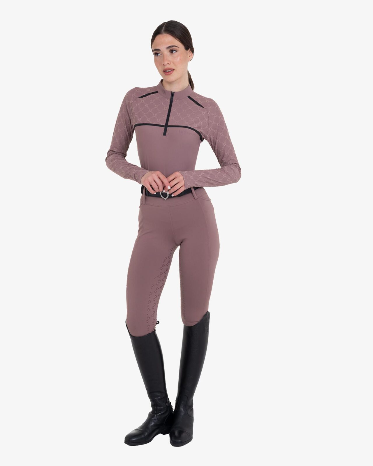 Women's high-waisted leggings with belt loops