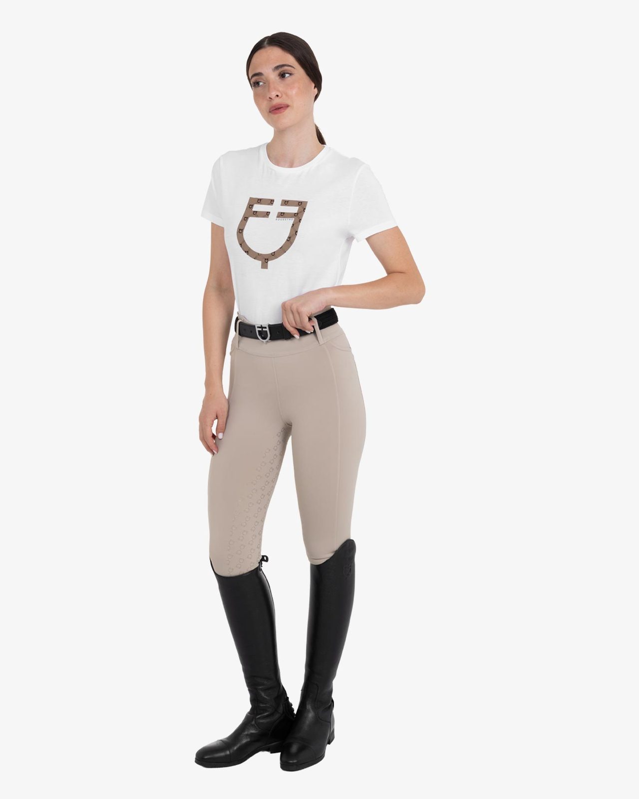 Women's high-waisted leggings with belt loops