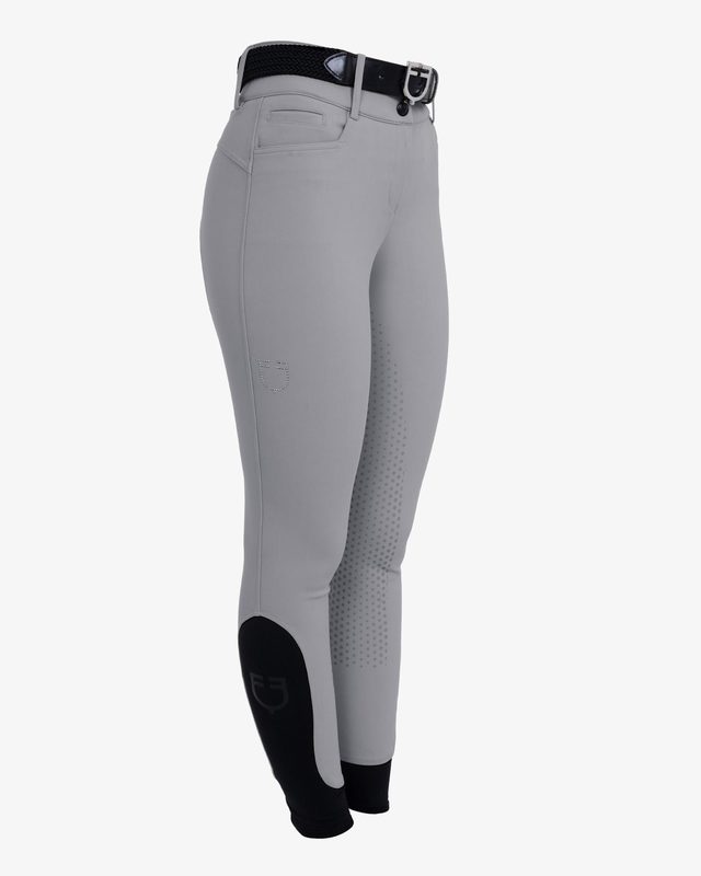 Women's high-waisted full-grip breeches with rhinestone logo