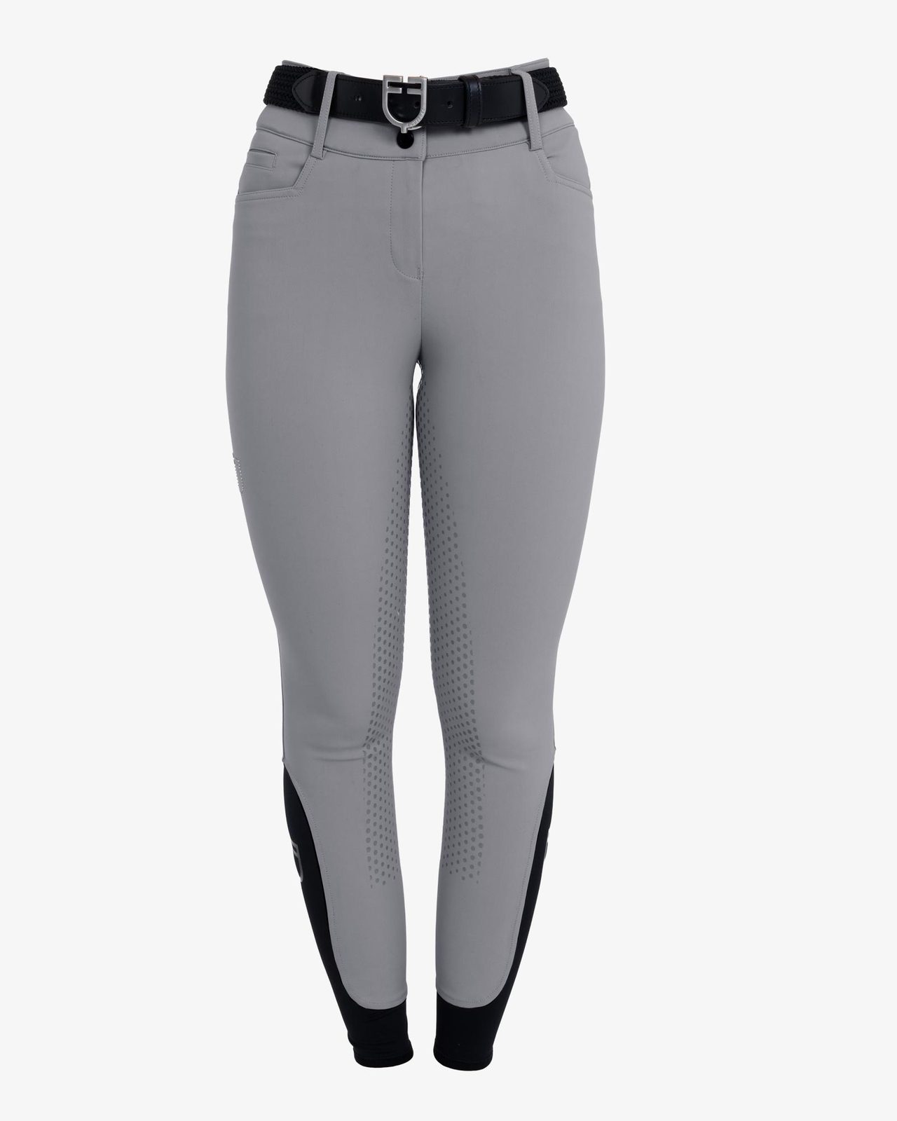 Women's high-waisted full-grip breeches with rhinestone logo