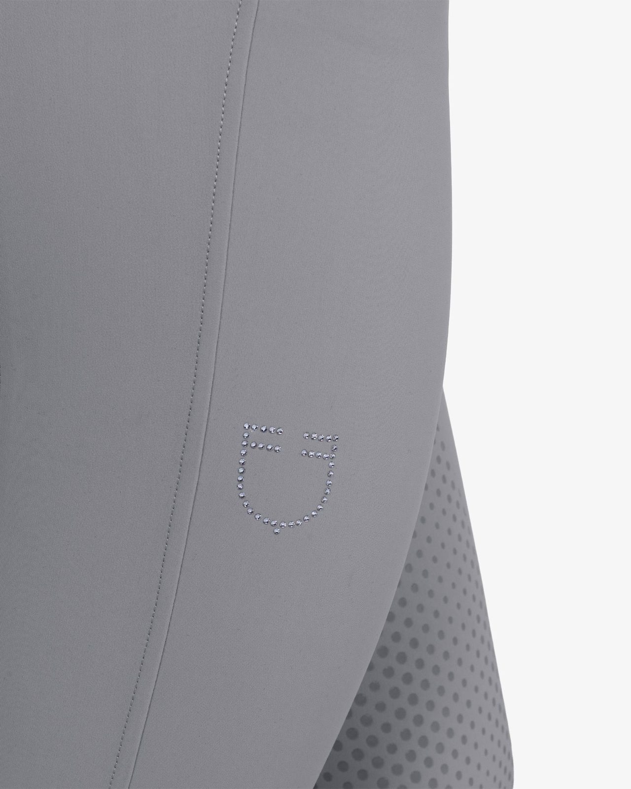 Women's high-waisted full-grip breeches with rhinestone logo
