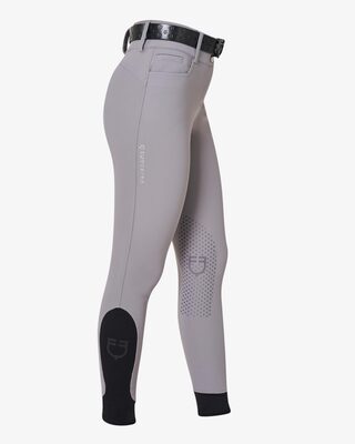 Women's high-waisted breeches with rhinestone logo