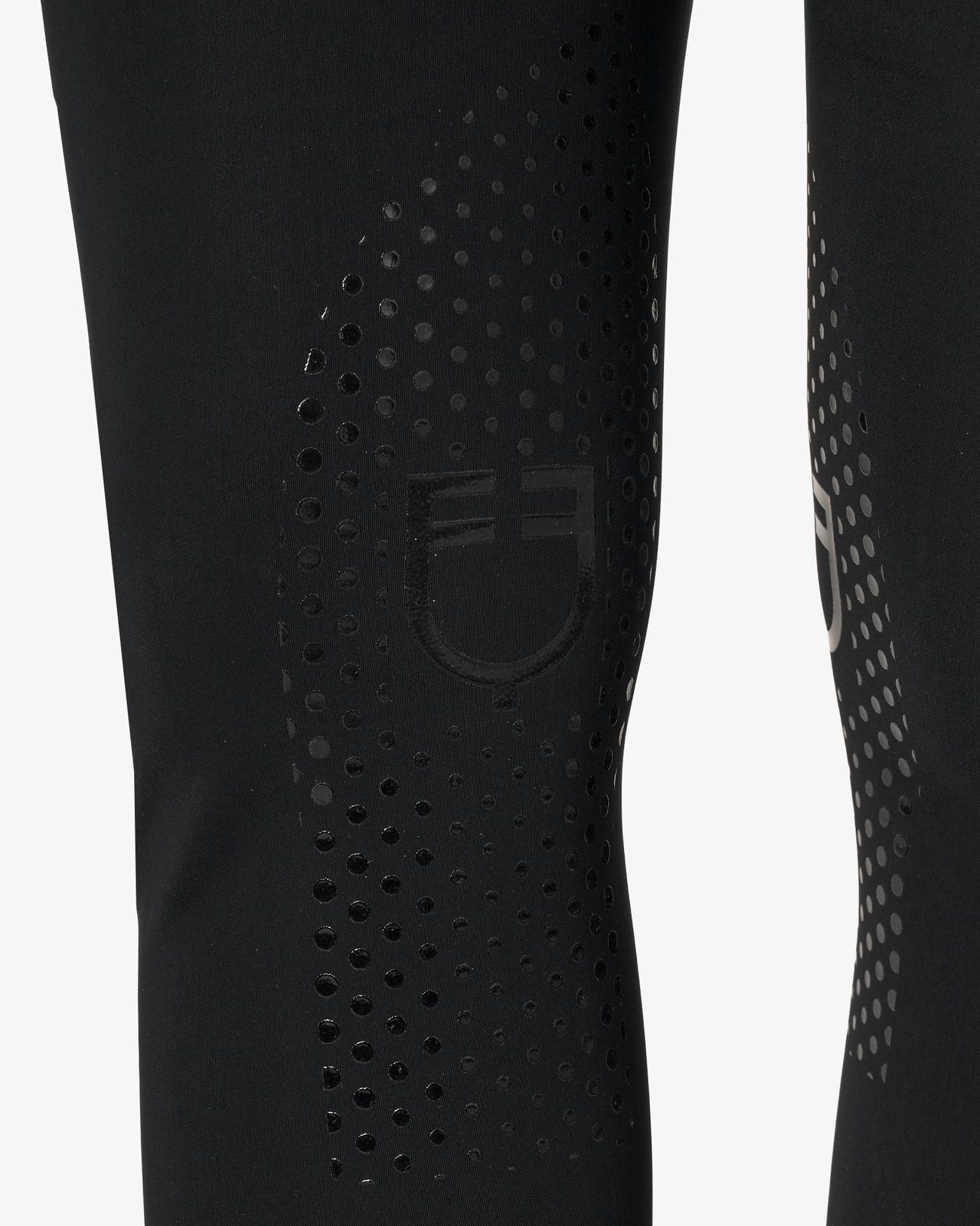 Women's high-waisted breeches with rhinestone logo