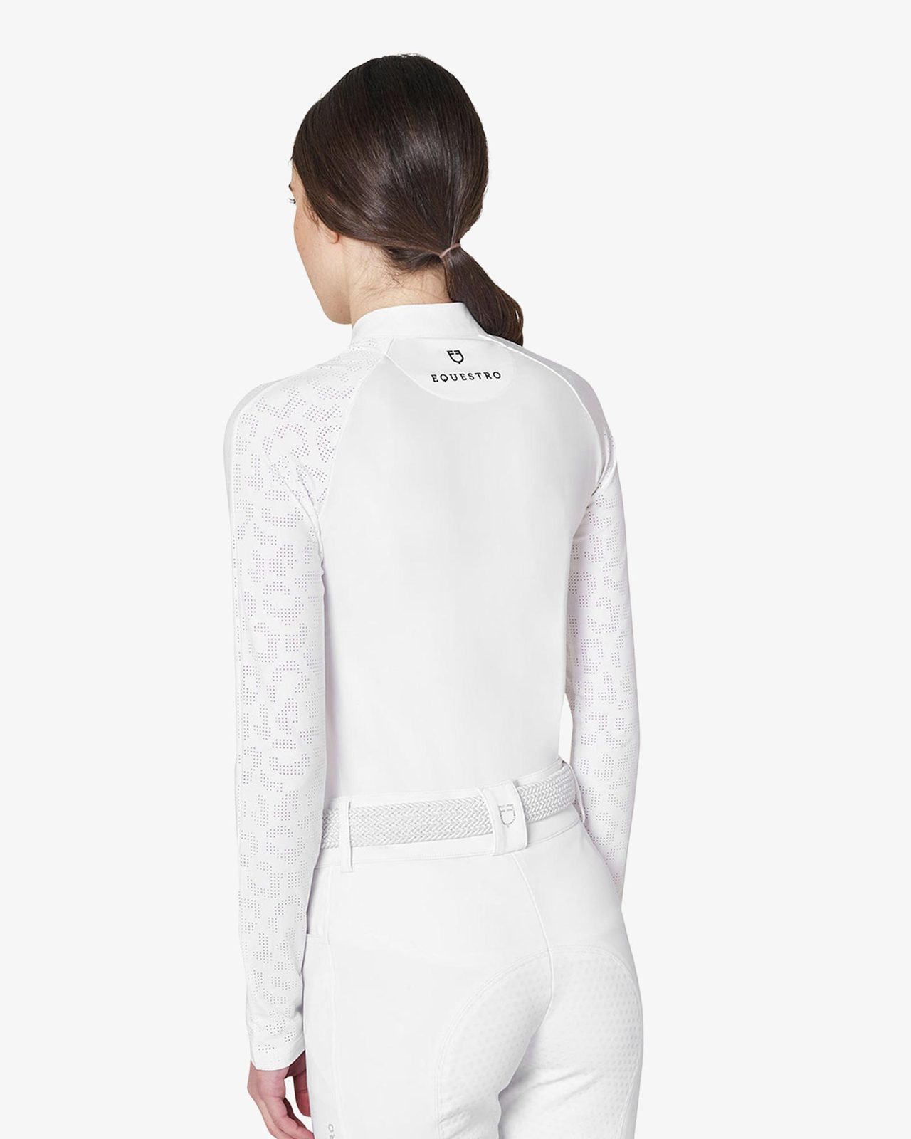 Women's slim fit competition polo shirt with mesh inserts