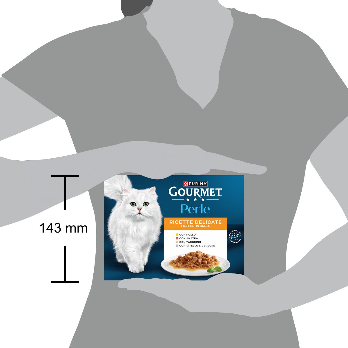 GOURMET PERLE 12x85g Ricette Delicate Filettini in Salsa (Pollo / Anatra / Tacchino / Vitello con Verdure) 3x Varietà
