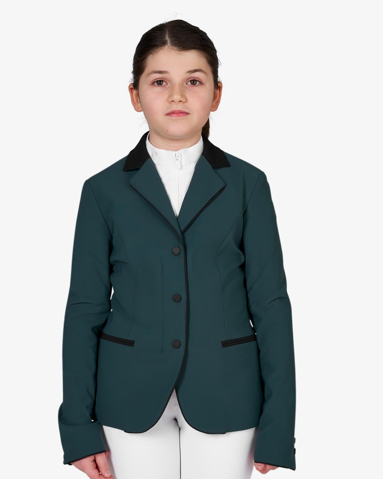 Kids' unisex competition jacket with zip and buttons