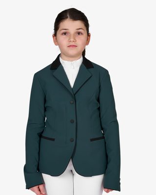 Kids' unisex competition jacket with zip and buttons