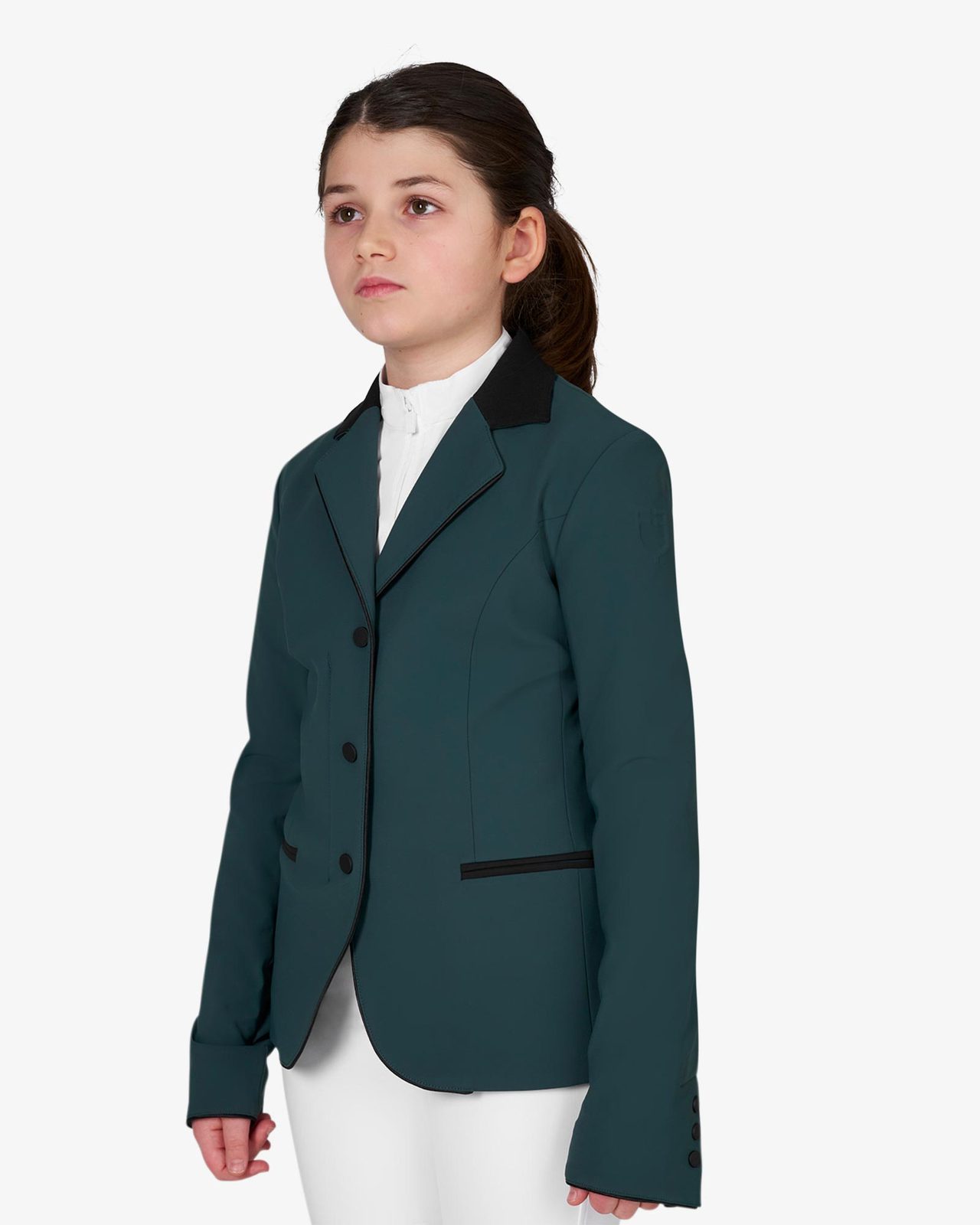Kids' unisex competition jacket with zip and buttons