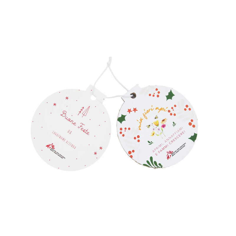 Pallina di carta con semi mix fiori per api
