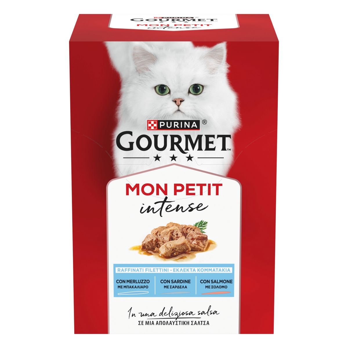 GOURMET® Mon Petit  - Delicate creazioni con Pesce in piccole porzioni (Merluzzo, Salmone, Sardine) 6x50g