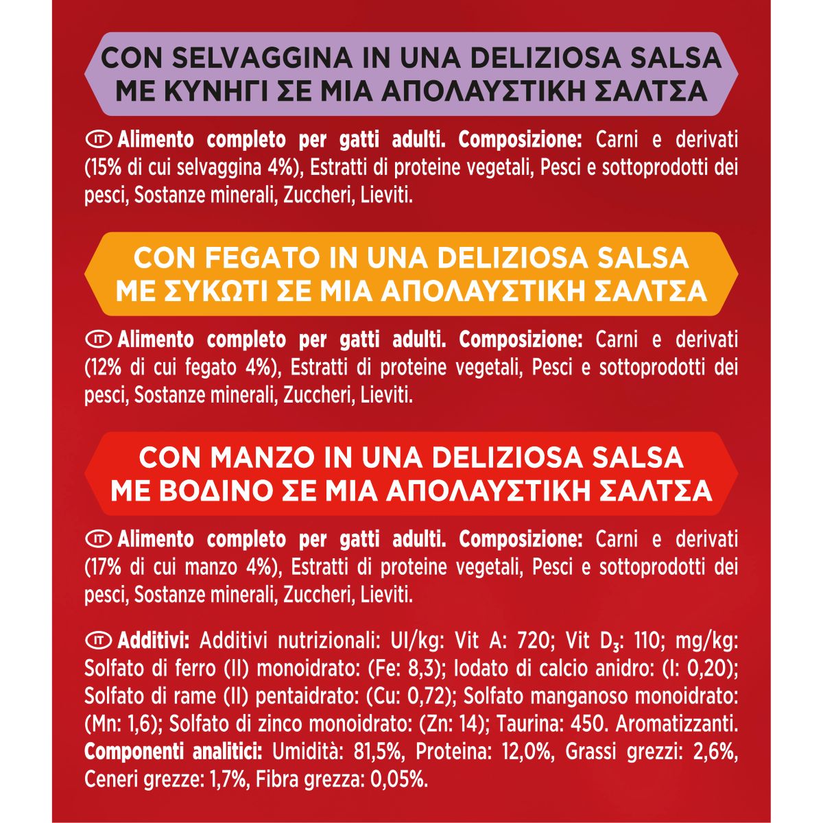 GOURMET® Mon Petit  - Deliziose ricette con Carni in piccole porzioni (Manzo, Fegato, Selvaggina) 6x50g