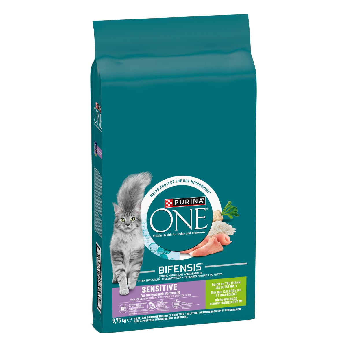 PURINA ONE® BIFENSIS Crocchette Gatto Delicate Ricco in Tacchino e Riso