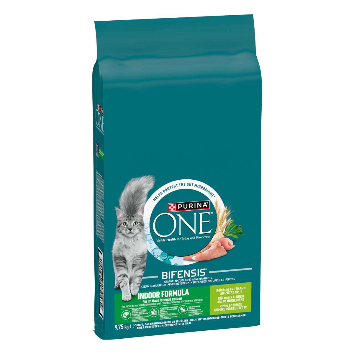 PURINA ONE® BIFENSIS Crocchette Gatto Indoor Formula Ricco in Tacchino e Cereali Integrali