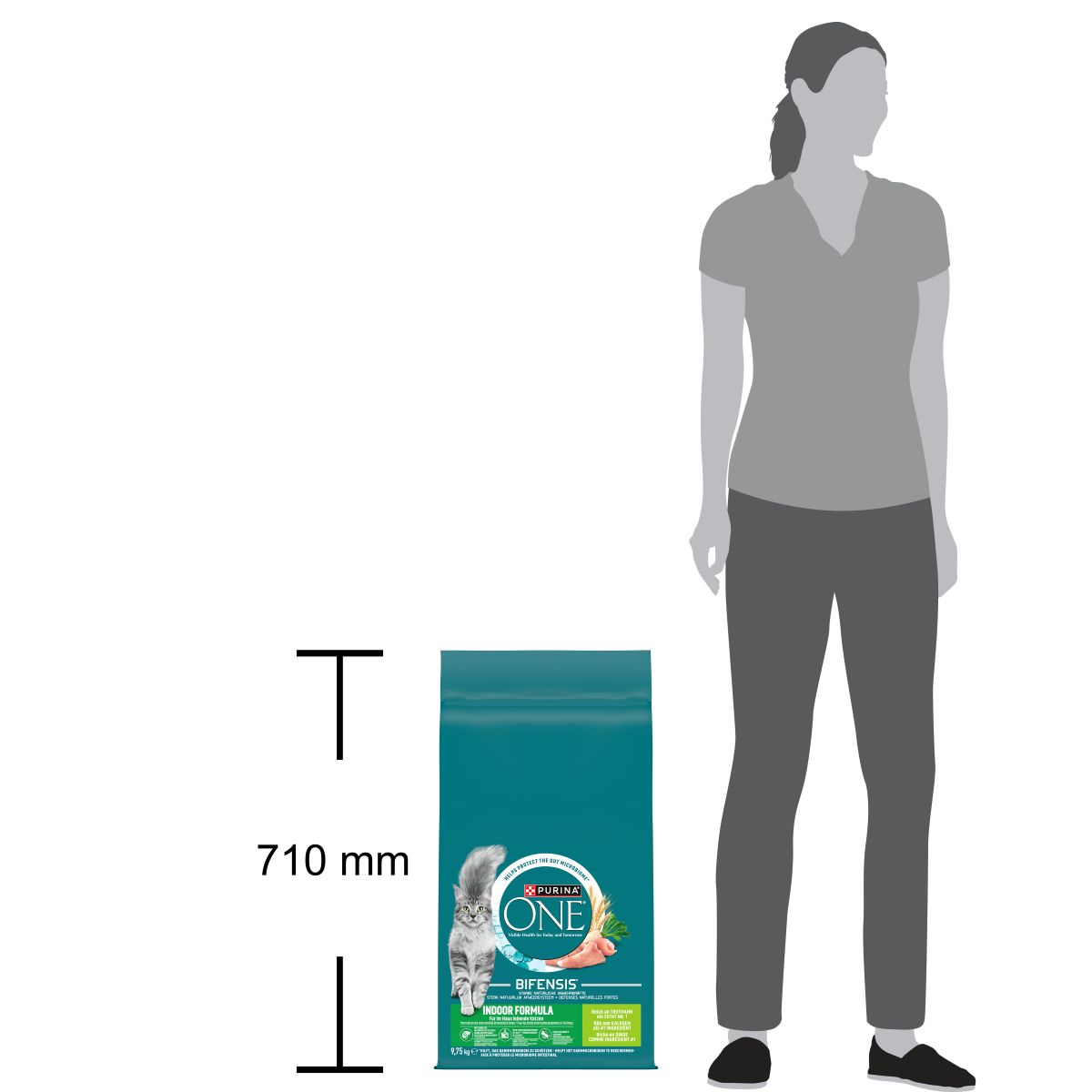 PURINA ONE® BIFENSIS Crocchette Gatto Indoor Formula Ricco in Tacchino e Cereali Integrali