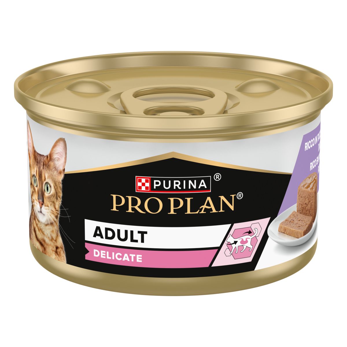 Pro Plan Gatto Delicate Mousse con Tacchino Lattina 85g

