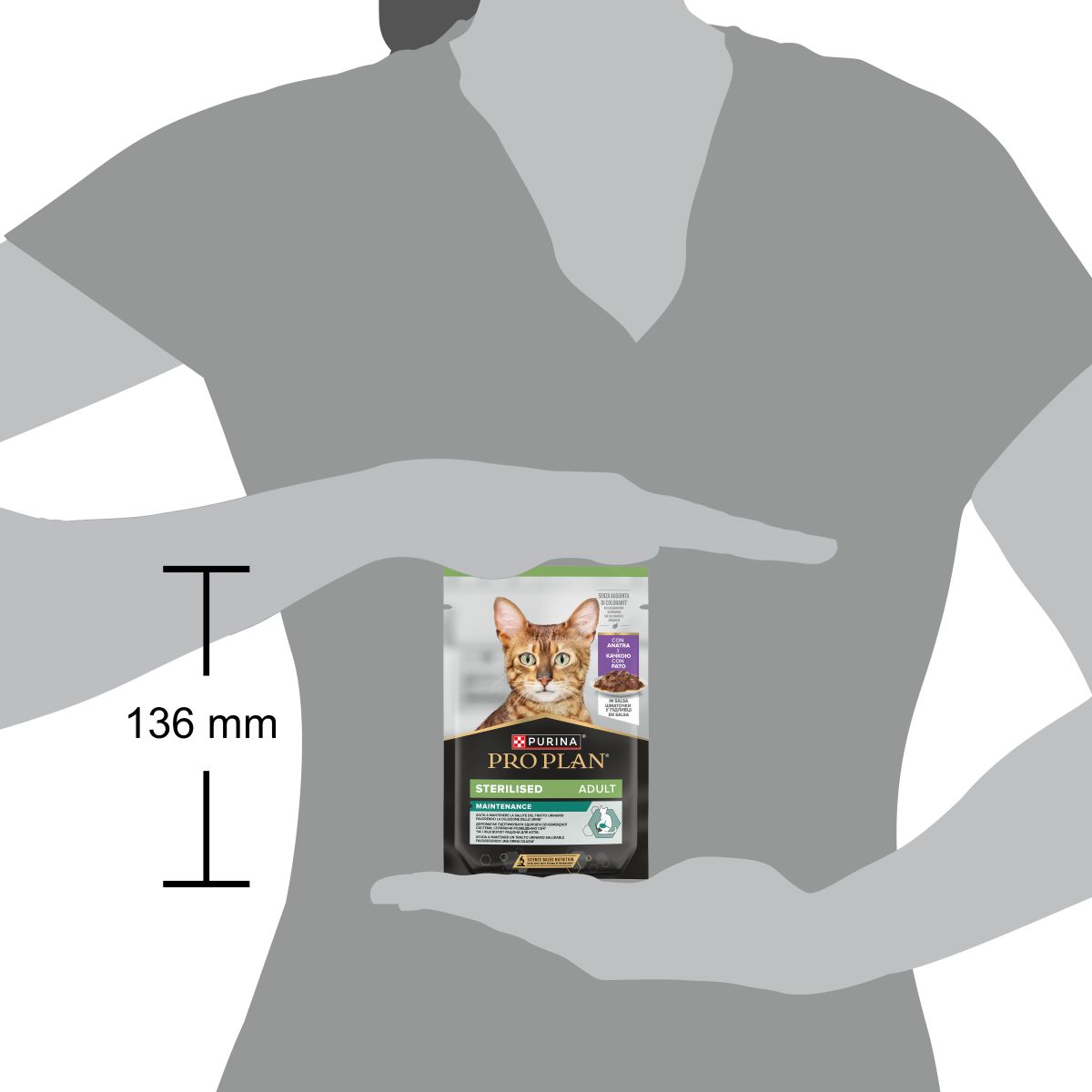 PURINA PRO PLAN WET CAT STERILISED  teneri pezzetti in salsa con Anatra