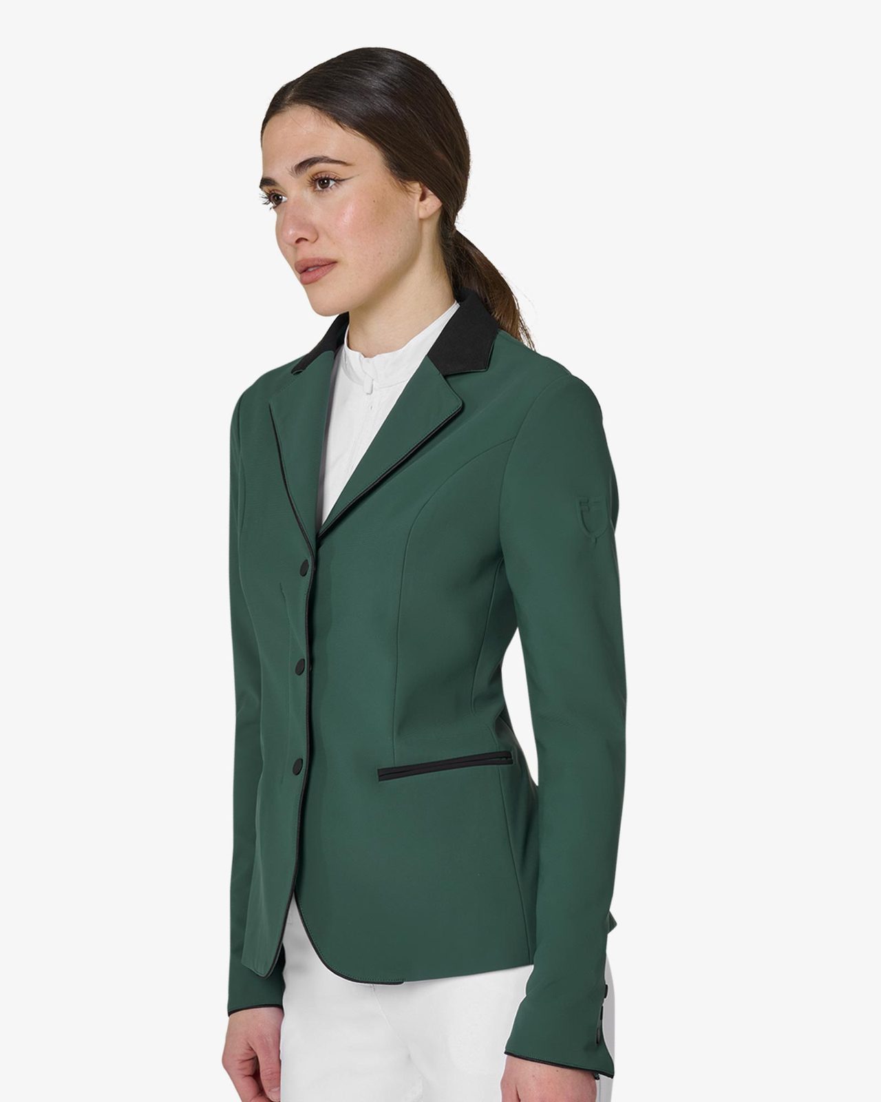 Women's competition jacket with zip and buttons