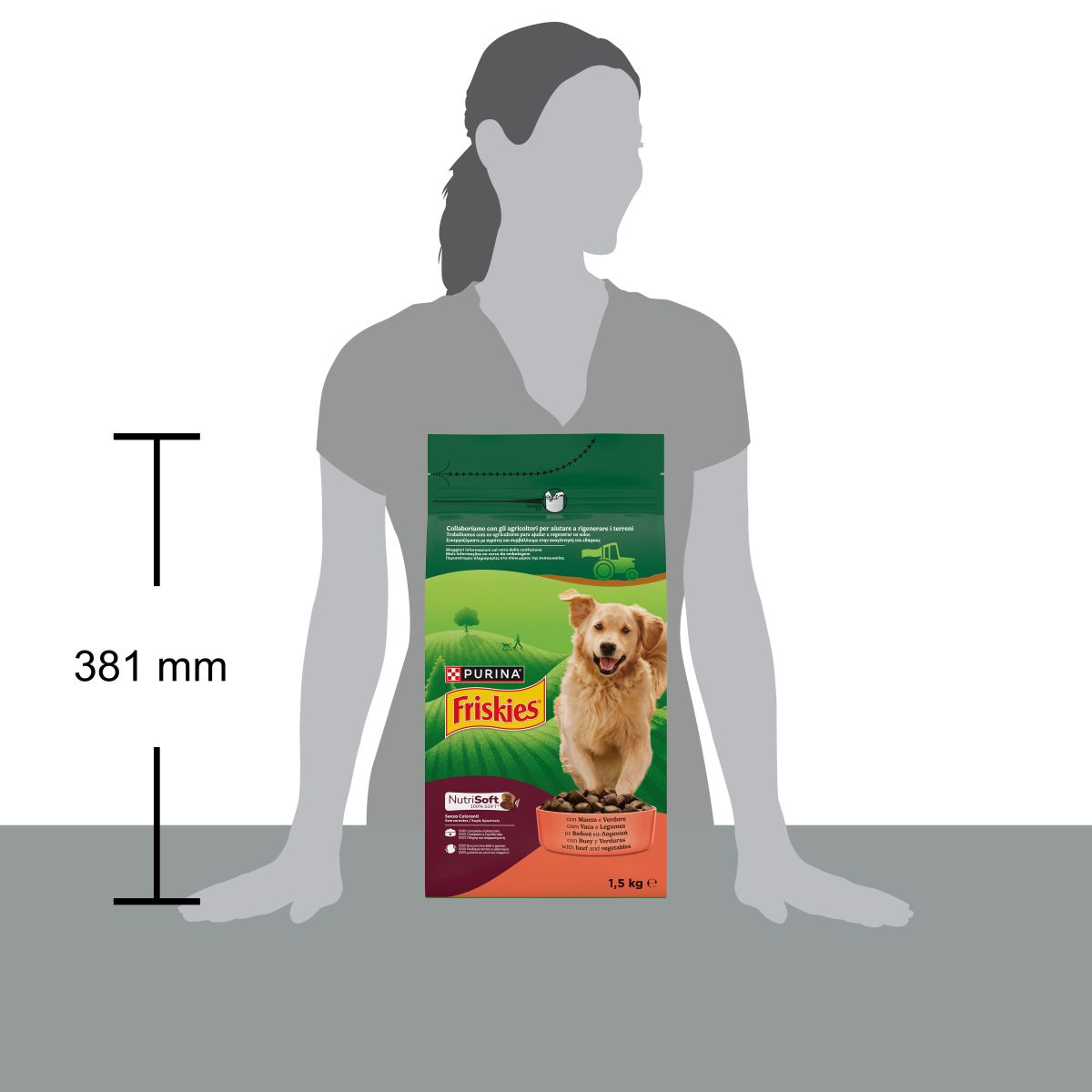 PURINA FRISKIES® NutriSoft crocchette per cani adulti con Manzo e Verdure