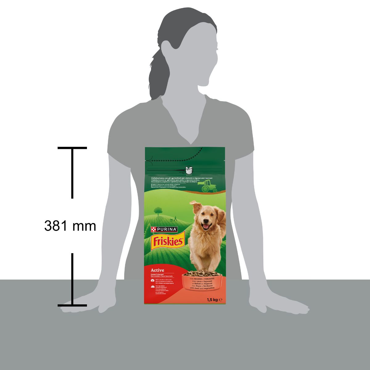 Purina® Friskies® Active crocchette per cani con manzo e verdure