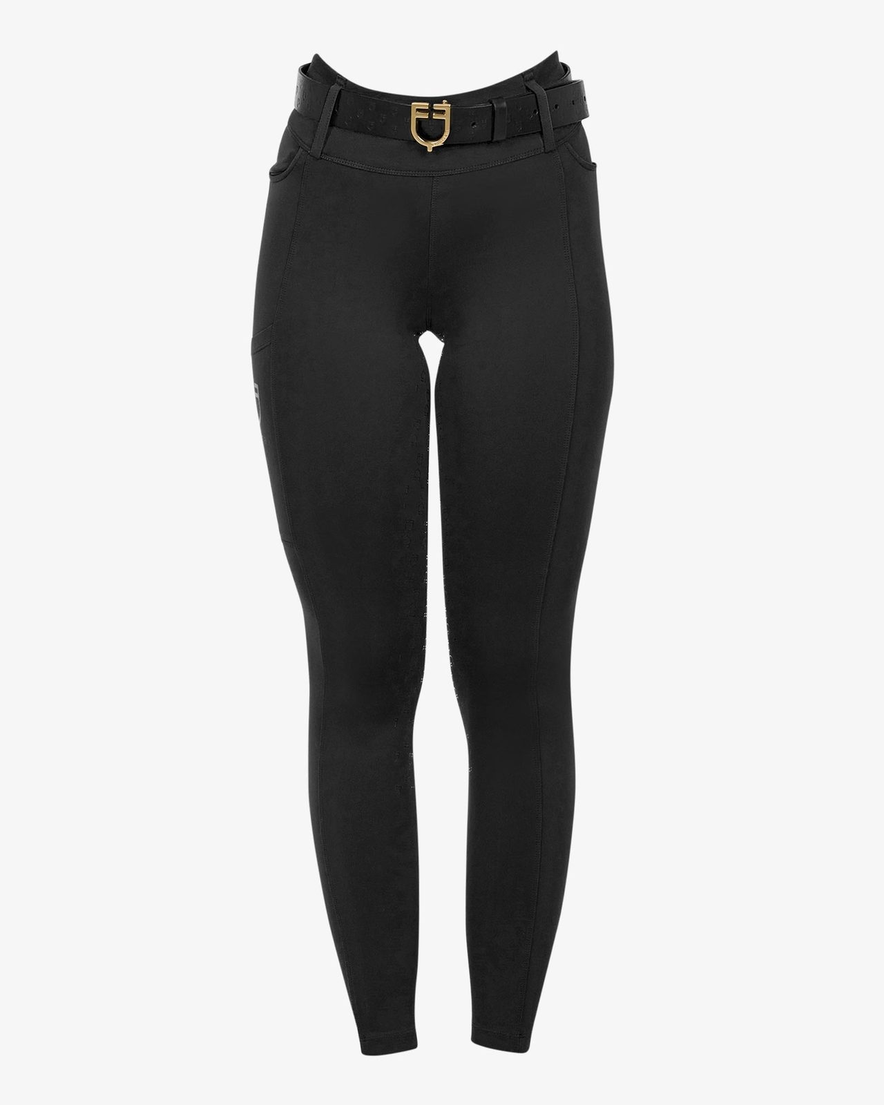 Girl's high-waisted full grip leggings with belt loops