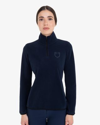 Women’s high-neck fleece sweatshirt with 3/4 zip