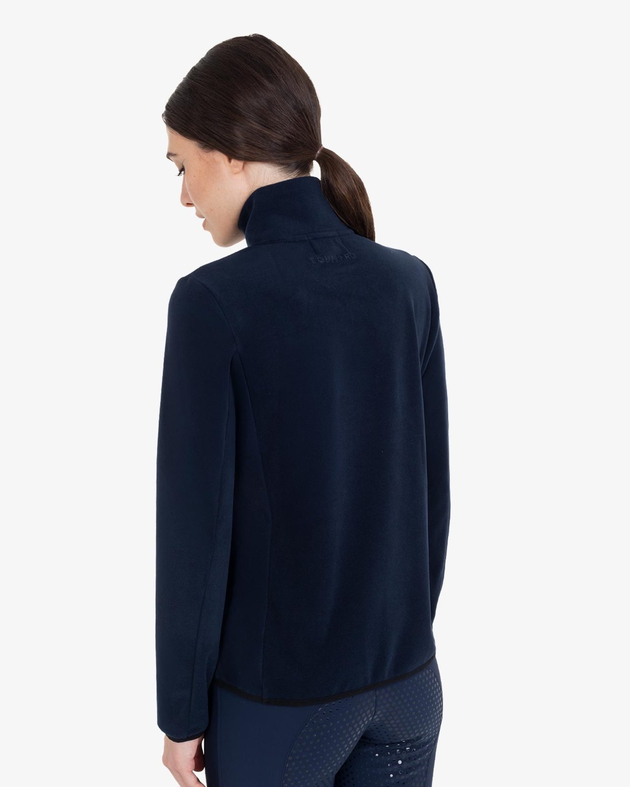 Women’s high-neck fleece sweatshirt with 3/4 zip