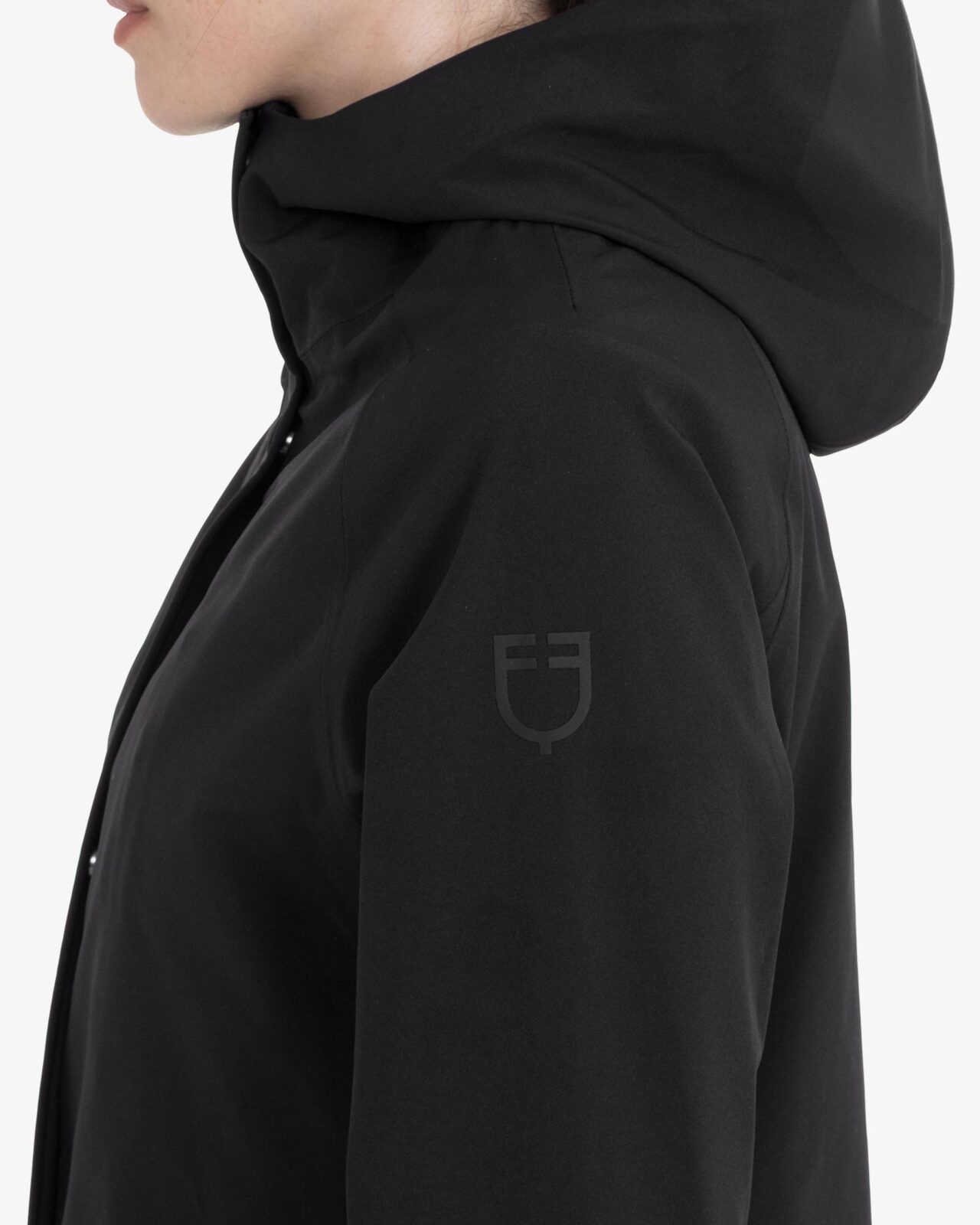 Women’s long softshell with rear opening