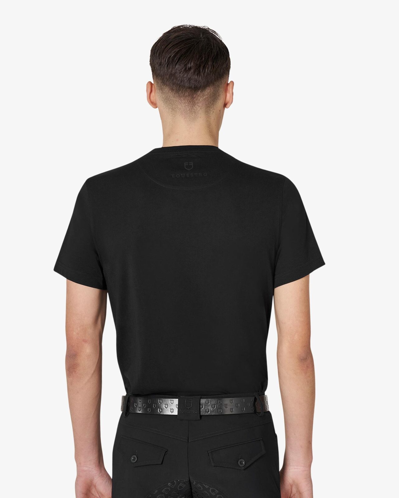 Men’s T-shirt with tone-on-tone velvet lettering