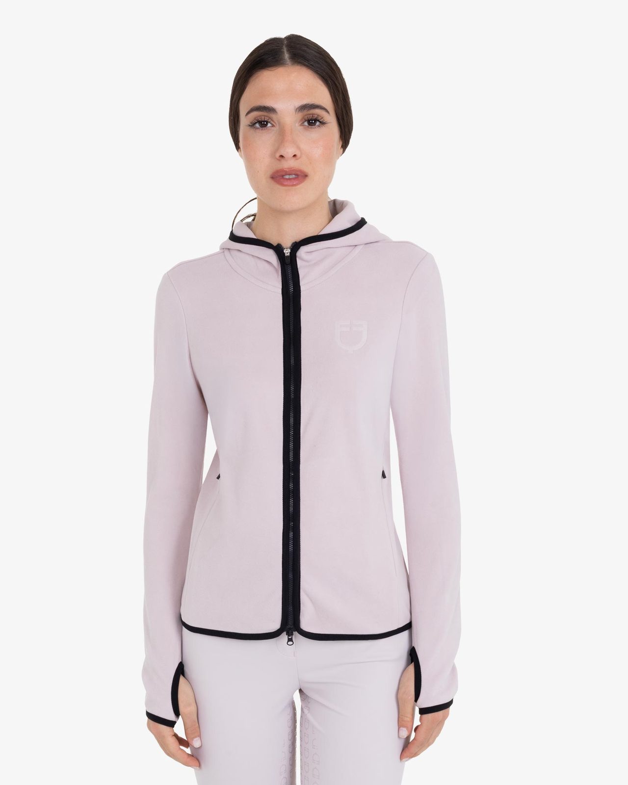 Women's fleece zip-up sweatshirt