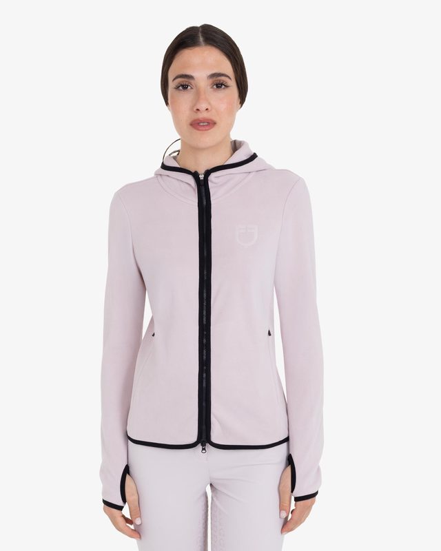 Women's fleece zip-up sweatshirt
