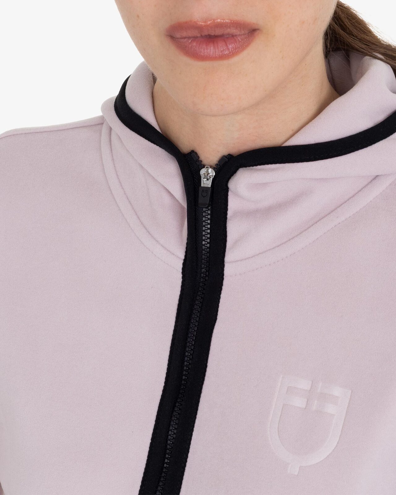 Women's fleece zip-up sweatshirt