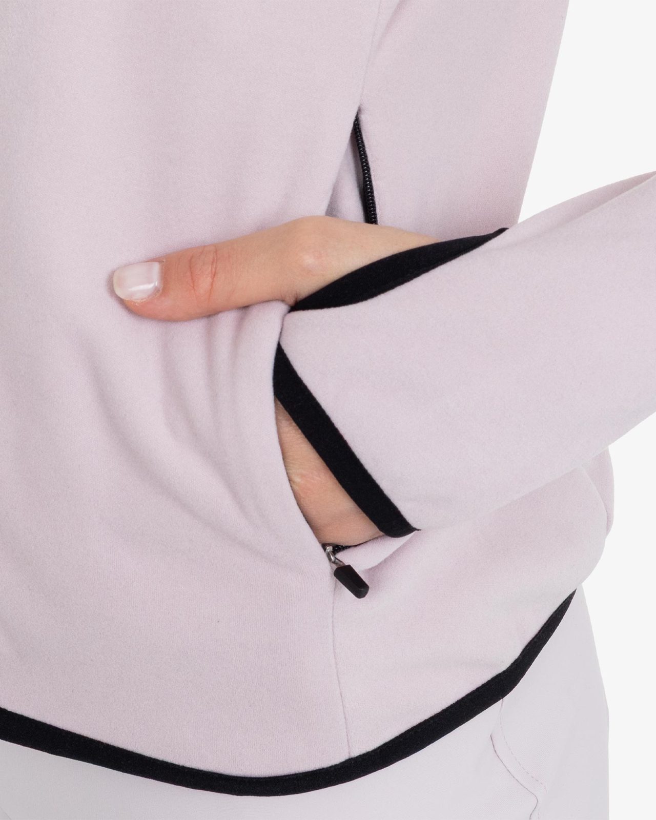 Women's fleece zip-up sweatshirt