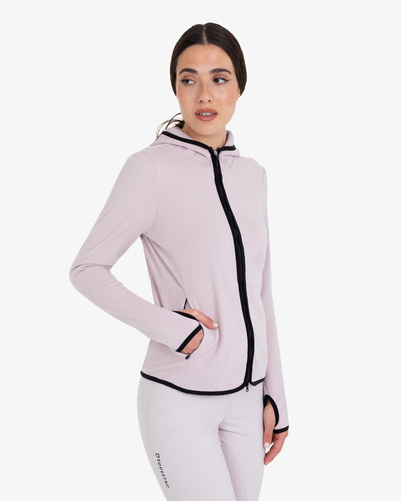 Women's fleece zip-up sweatshirt