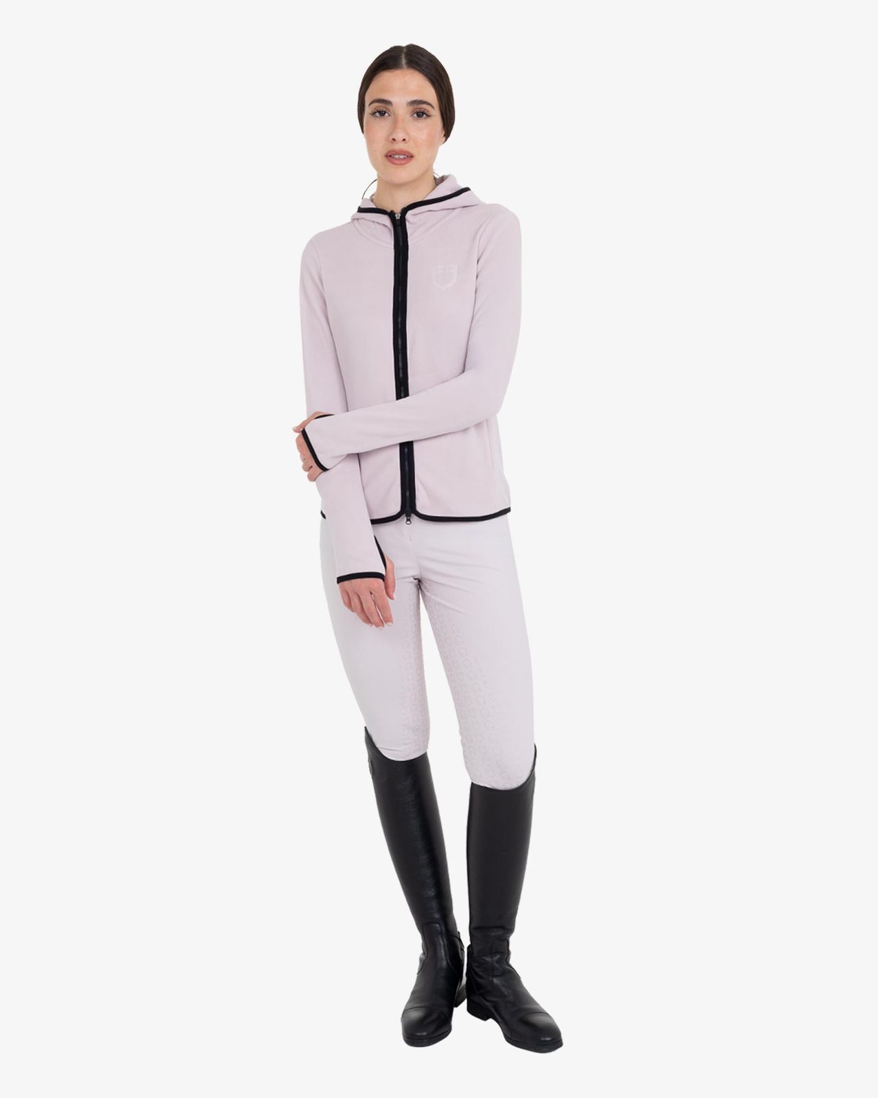 Women's fleece zip-up sweatshirt