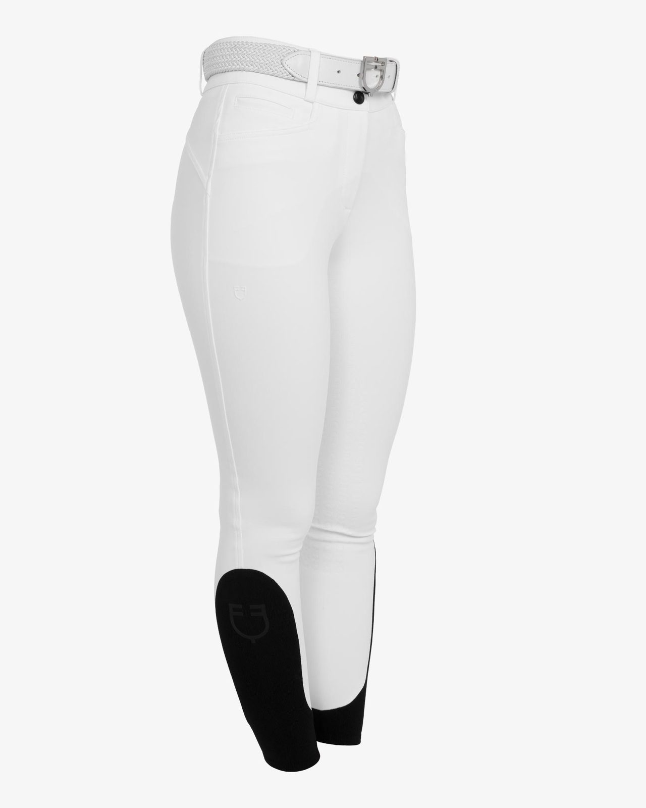Women's high-waisted full grip breeches in bi-stretch fabric