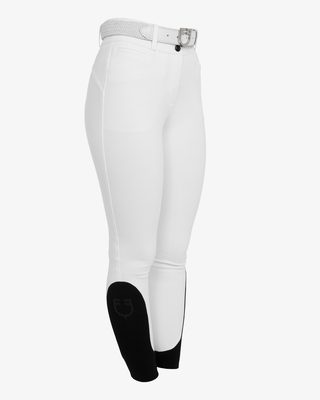 Women's high-waisted full grip breeches in bi-stretch fabric