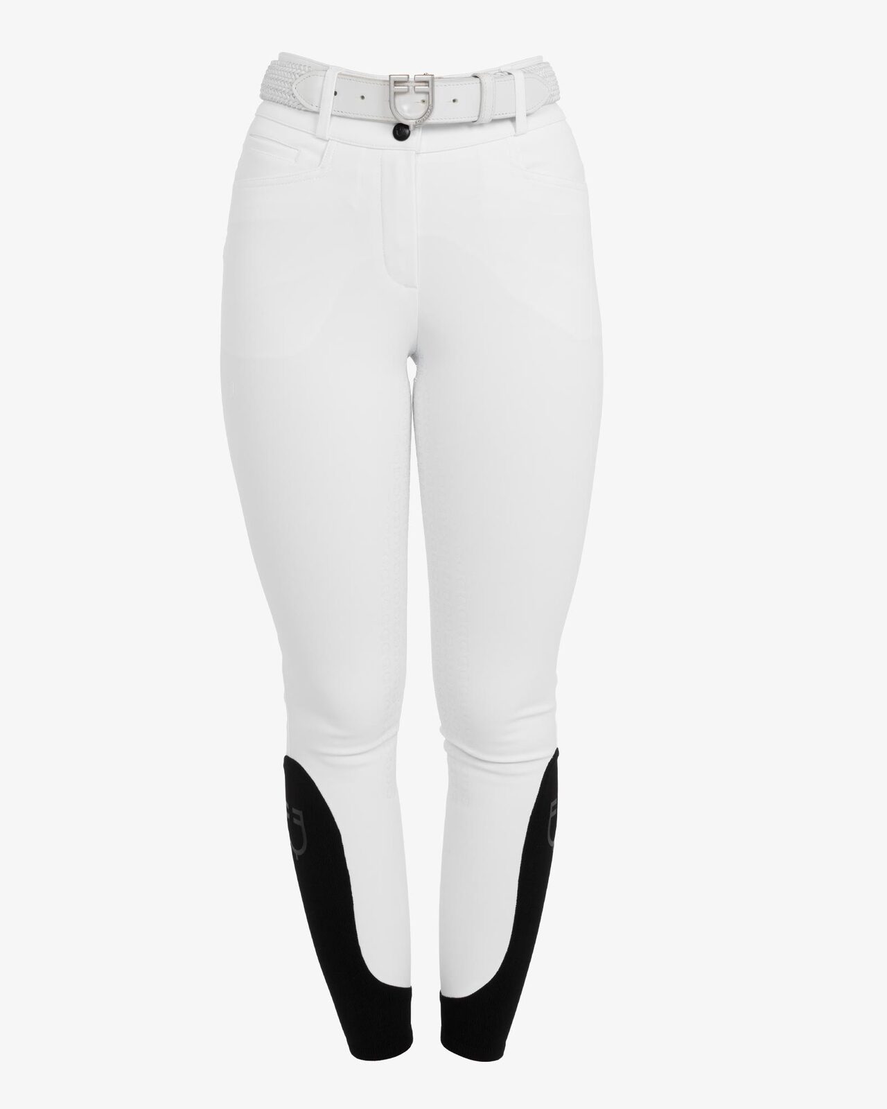 Women's high-waisted full grip breeches in bi-stretch fabric