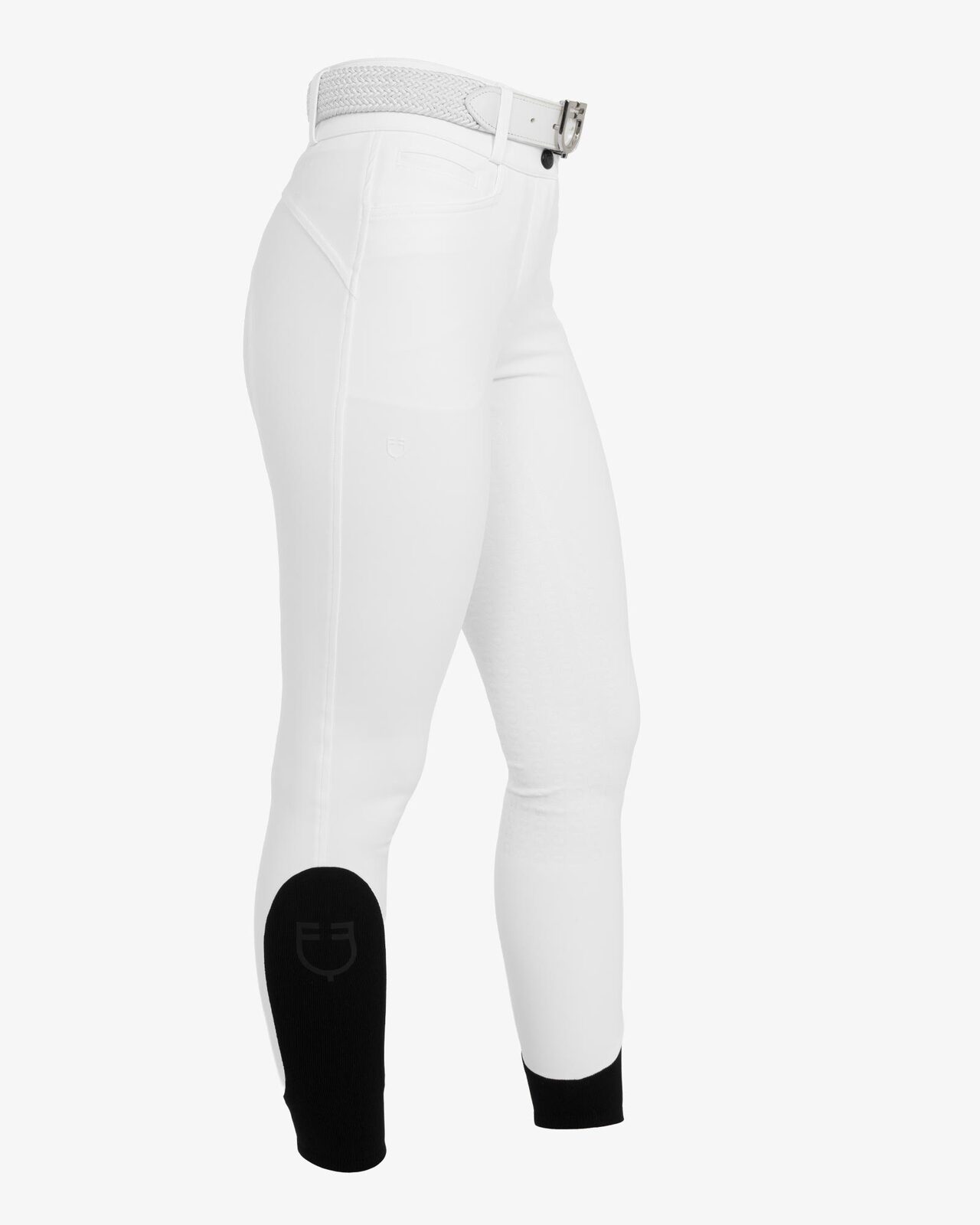 Women's high-waisted full grip breeches in bi-stretch fabric