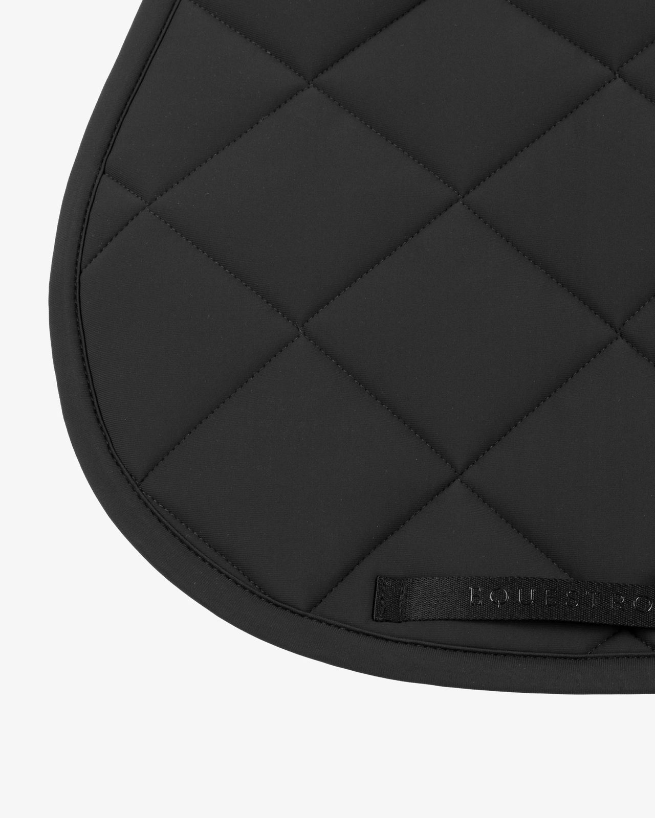 Jumping saddle pad with diamond quilting and embroidered logo