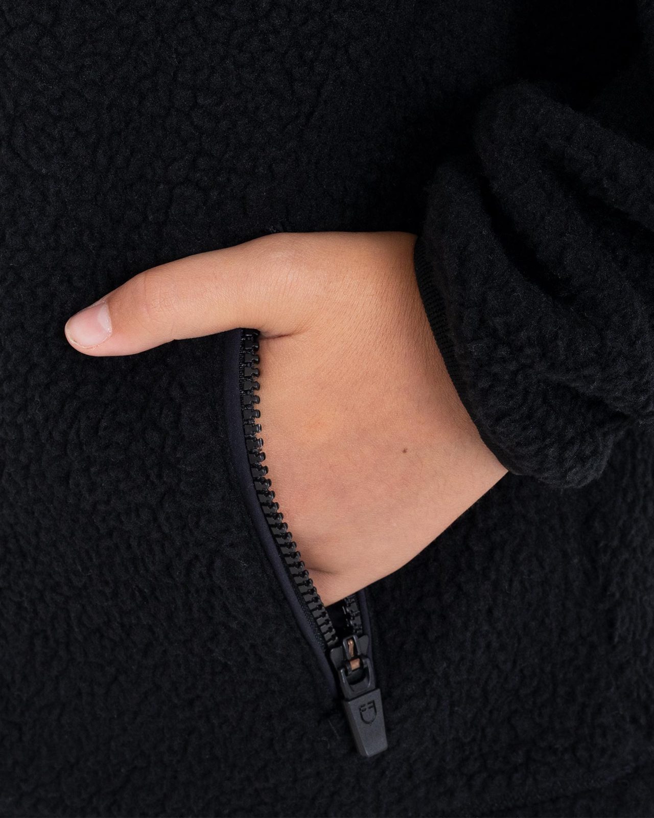 Kids' unisex teddy fleece hooded sweatshirt with zip