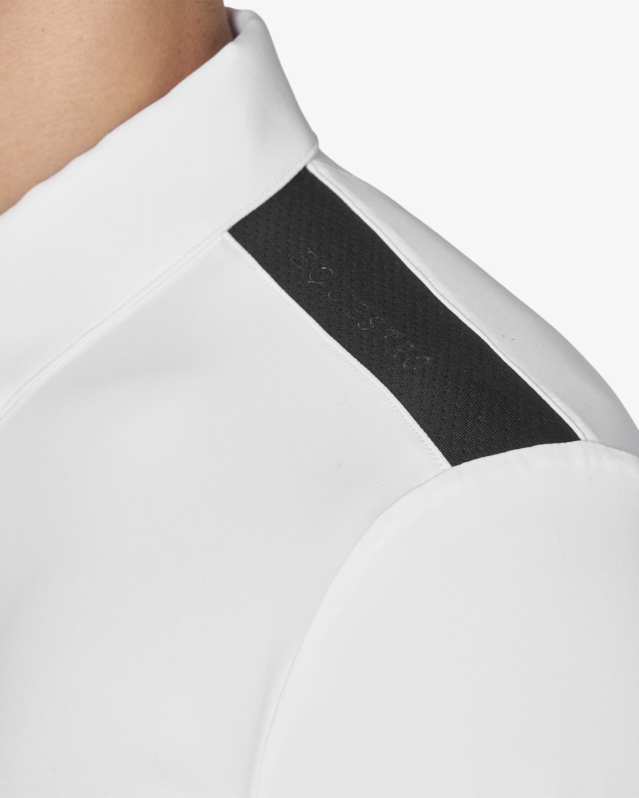 Men's long-sleeved competition polo shirt with mesh inserts